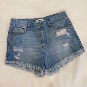 JBD High Waisted Light Wash Denim Shorts
